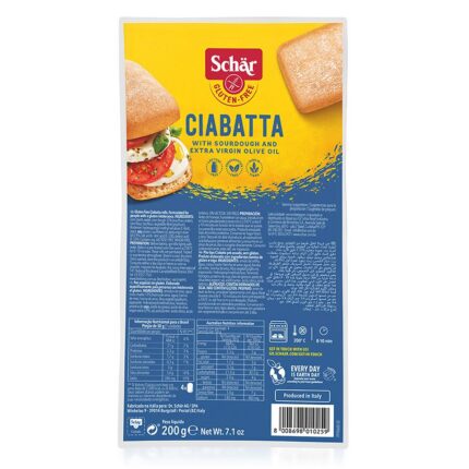 PREDPEČENA ČABATA BREZ GLUTENA – CIABATTA, 200 g
